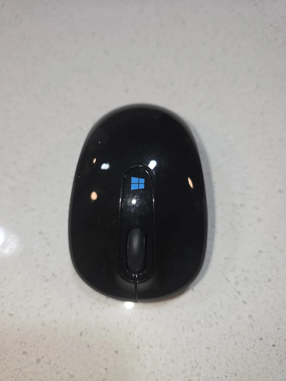 Microsoft Black Wireless Mouse with Windows Logo